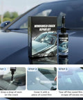 Windshield Crack Repair Kit 3 Pack 2026 Upgrade Quick Fix For Glass Chips And Cracks, DIY Auto Grade, product on car hood