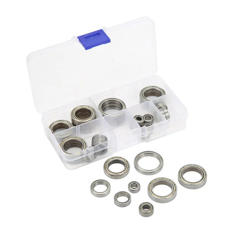 Xmaxx 6S 8S 1 Of 5 Stainless Steel Truck Ball Bearing Kit With Plastic Box Easy Installation High Precision RC Accessories Heavy Duty Corrosion Resistant Bearings For Maximum Stability And Long Lifespan On Rugged 1 Of 5 Scale RC Trucks, open box with bearings