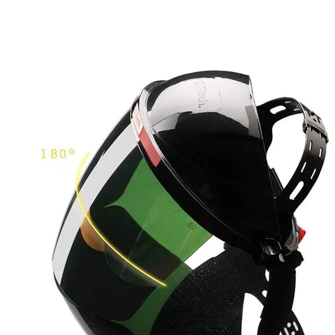 Auto Darkening Welding Helmet With Shade 9 For Argon Arc And Gas Shielded Welding showing 180-degree side view