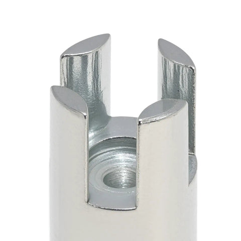 Close-up of a metal tap extractor tool from the Tap Extractor Set 10 Pcs For Removing Broken Screws And Bolts Tap Bolt Remover Kit With 3 Types