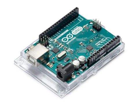 Uno Rev3 SMD Microcontroller Board With ATmega328P 16MHz 32KB Flash USB And PWM Support, angled view on white background