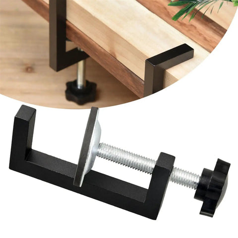 Rock Solid Reversible C Clamp For Woodworking And Plastic Projects, adjustable jaws, holding wood securely in place.