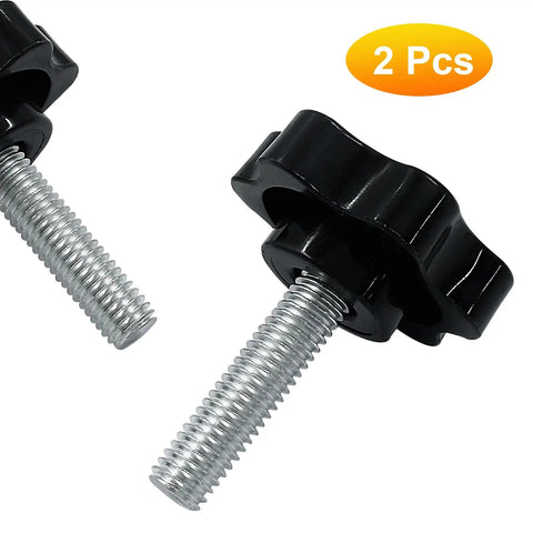 Grab These Solid M8 X 30mm Hex Clamping Knobs 2 Pack Black Machine Screw Thumb Wheels for quick manual adjustments.