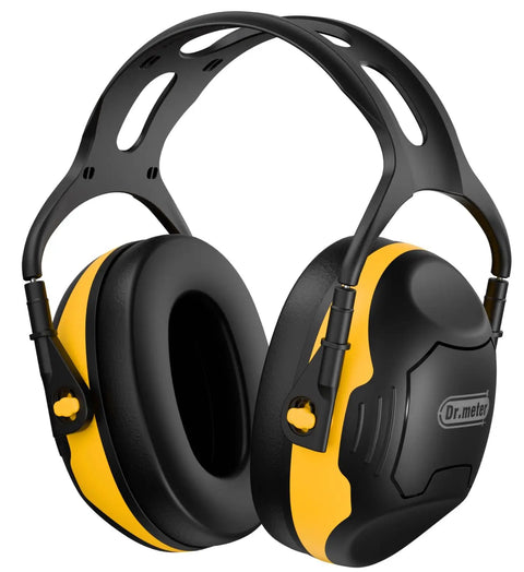 Black and yellow All-Day Comfy Noise Reduction Earmuffs For Adults And Kids, NRR28dB Hearing Protection, ultra-cushioned design