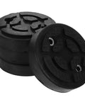 Vosarea Heavy Duty Car Lift Pads Set Of Four Round Auto Jacking Rubber Mats for Two Post Hoist stacked black rubber pads