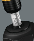 Close-up of torque settings on Kraftform ESD 7445 Hex Torque Screwdriver With Quick Release Pro-Grade Performance Quarter Inch Head