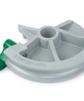 Staten Tools 2 Inch Emt Bender Shoe Drop-in Replacement for Greenlee 555C, gray steel with green handle, used for bending EMT conduit.