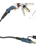 Flexible MIG Welding Torch Stinger 15ft Lead 350 Amp Replacement For Bernard Miller Style Fitting Adjustable Head in Rotation