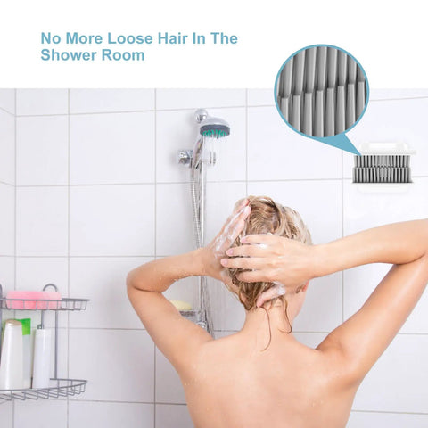 Reusable Silicone Hair Catcher For Shower Wall And Bathroom Bathtub No Fuss No Mess Clip On Drain Protector on shower wall