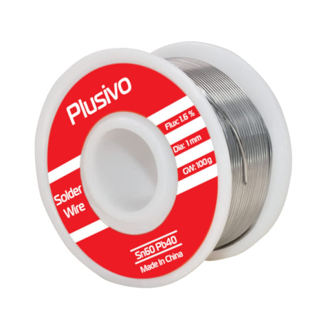 Solder Wire and Rosin Paste Flux Kit for PCB Soldering and DIY Projects 60-40 Tin Lead Rosin Core Wire 1mm 100g spool
