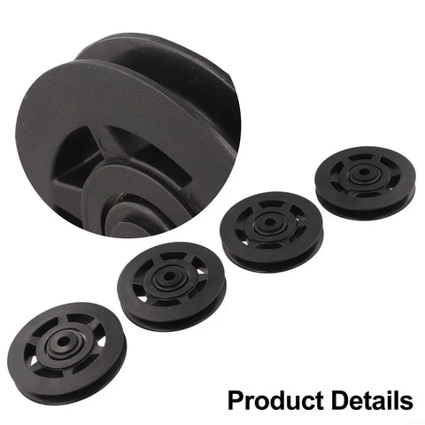 Set Of 4 Nylon Pulleys 94mm Bearing Pulley Wheels Designed For Cable Machines Weightlifting And Load Bearing Systems