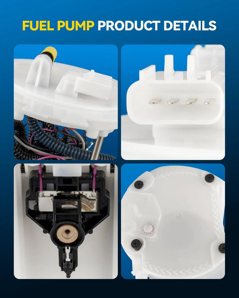 Electric Fuel Pump Assembly Replacement Kit For Jeep Grand Cherokee And Dodge Durango Fits 3.0L 3.6L And 5.7L Engines 2011 To 2023 Fuel Pump Module DIY Friendly Install Durable OEM Replacement For Reliable Fuel Delivery product details showing connectors and components.
