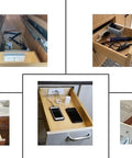 In Drawer Outlet With Cord Management Arm And USB A Ports Two 15 Amp Outlets Fits Narrow And Shallow Drawers Tamper Resistant