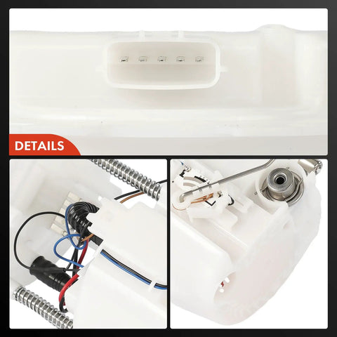 Heavy Duty Electric Fuel Pump Module Assembly Replaces Nissan Juke And Sentra 1 6 Liter Fwd Models showing connectors and internal setup details.