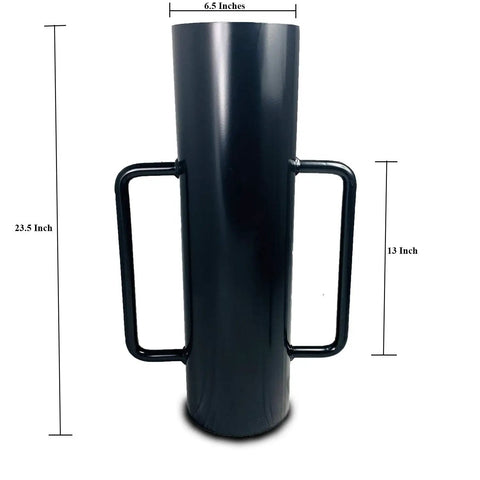 Beefy Post Driver And Rammer For Fence Installations Heavy Duty 30 Lb Tool 24 Inch Tall With 13 Inch Wide Grip side view
