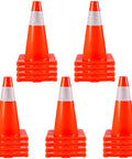 20 Pack 18 Inch Orange Traffic Cones With Reflective Collars And Durable PVC Base Perfect For Construction Sites Road Work Parking Hazards