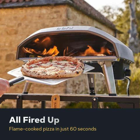 Koda 16 Natural Gas Pizza Oven For Outdoor Cooking 16 Inch Gas Powered Pizza Oven With Regulator And Hose Foundry Black