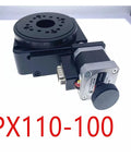 Electric Rotary Stage With Worm Gear Drive And Outer Ring Scale Pro Grade High Precision 180 To 1 Rotary Table displayed on white background