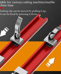 Top Notch Adjustable Circular Saw Guide Rail For Precision Cutting And Milling With Aluminum Alloy Base, clamp position detail