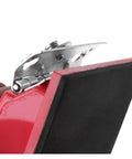 Close-up of Rectangle Sandpaper Holder With Secure Metal Clips Locks Grit Paper Tight, showing metal clips and soft grip.
