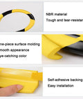 Rubber Foam Edges Protector for Sharp Corners 5m Long Black and Yellow Self Adhesive Wall Guards detail showing NBR material and adhesive back