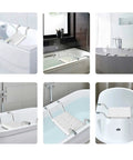 Heavy Duty Aluminum Bath Bench Seat for tub, adjustable width 22.8 to 34.6 inches, various tub setups, safe for elderly and disabled