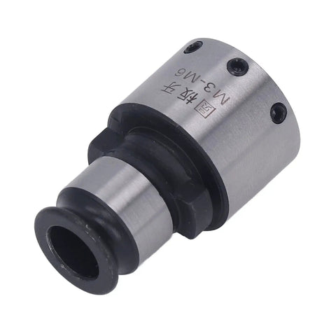 Sturdy Round Die Collet Chuck For Tapping Milling Works Securely Holds M3 M6 Dies With Hex Wrench Blackened Carbon Steel Tool