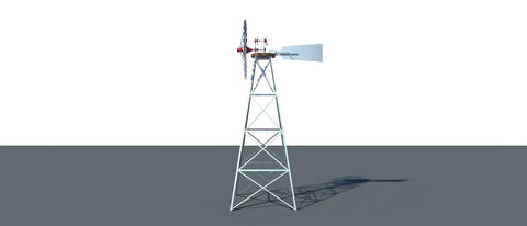 Do It Yourself Wind Turbine Water Aerator And Wind Power Generator Setup For Off Grid Living Eco Friendly Generator Kit on tall metal tower