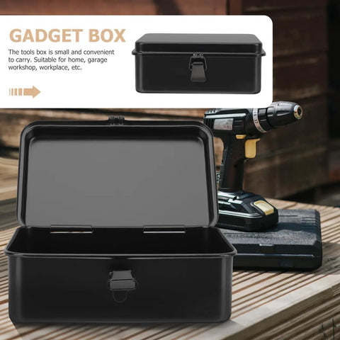Everyday Handy Portable Tool Storage Case For Home And Car Tools Lockable Metal Toolbox With Built In Organizer