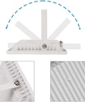 JUDYSSY Solar Flood Lights Led Floodlight 100W showcasing adjustable mounting bracket and heat-dissipation design.