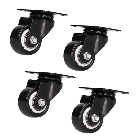 Jauarta Caster Wheel, Heavy Duty 40mm Diameter, set of black wheels with stainless steel bearings.