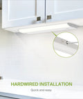 Under Cabinet LED Lighting 24 Inch 12W 822 Lumen Dimmable Hardwired Kitchen Light Fixture With Bullnose Design installation