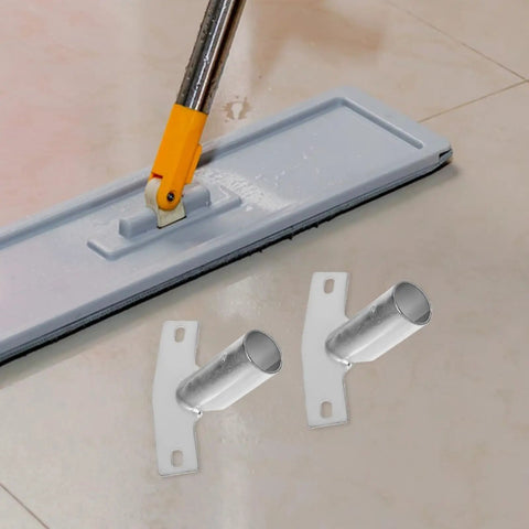 Universal Iron Broom Handle Adapter Kit 8pcs Quick Fit Connector For Floor Scrub And Sweeper Pole Replacement Versatile Heavy Duty Push Broom Head Mount Easy Install Reliable Durable Home Cleaning Essential