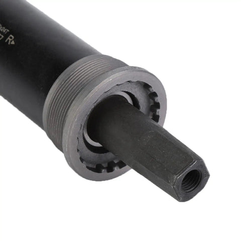 Stainless Steel Fat Bike Bottom Bracket Square Taper For BSA Shell, showing 34.798mm threaded cups and square taper spindle.
