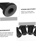 4 Pack Barn Door Track Spacers For Sliding Doors Heavy Duty Iron Connector Assemblies Wall Support Track Replacement Hardware Durable Anti Corrosion Spacer Kit For Easy Setups, showing iron spacers close-up