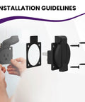 Tough As Nails 4 Pack US Standard Waterproof Power Outlet Faceplate installation setup with flanged cover and screws.