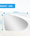 Passenger Right Side Heated Mirror Glass for Volkswagen Golf Mk7 2015 2021 GTI R SportWagen Alltrack Jetta Replacement Lens dimensions