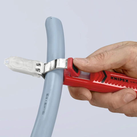 Heavy Duty Cable Stripper Tool For 8 To 28 Millimeter Wires, 9 Inch Length, Pro Grade Wire Stripping For Electrical Projects, in use on cable