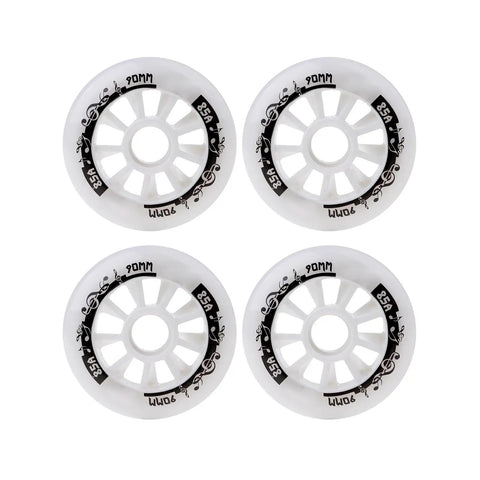 Inline Skate Wheels 90mm 110mm 85A For Indoor Outdoor Use Roller Hockey Rinks 4 Pack With High Speed Bearings Shock Absorption