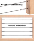 3/16 Inch T316 Stainless Steel Cable Railing Hardware System Kit for Wood Posts installed on wooden deck railing