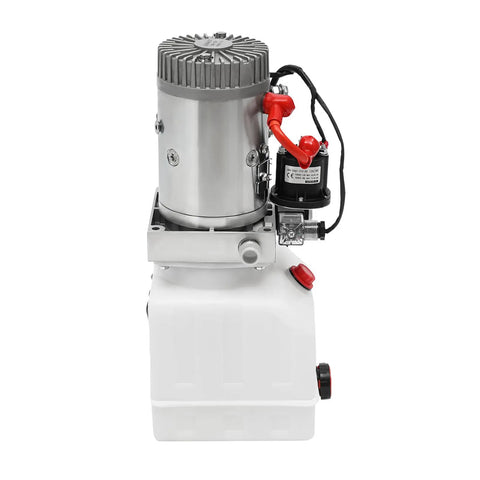 Straight Up Heavy Duty 12V Hydraulic Power Unit With 4 Quart Tank Single Acting Electric Pump For Dump Trailers And Car Lifting Plug And Play Remote Setup For Fast Diy Builds