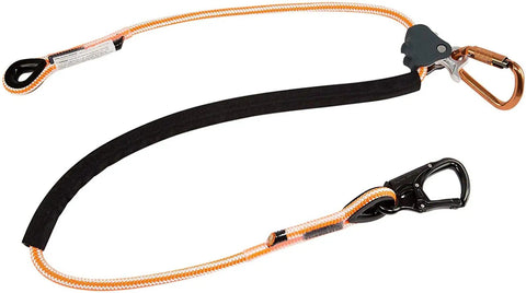 Arborist Positioning Lanyard for Tree Climbing, Built Tough Heavy Duty Half Inch Polyester Rope, Fully Adjustable to Ten Feet, Aluminum Snap Hook