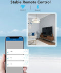 Smartphone controlling devices with 4 Pack Smart Plugs With Bluetooth Or WiFi Stability, works with Alexa and Google Assistant.