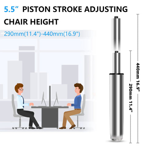 5.5 Inch Heavy Duty Office Chair Gas Lift Cylinder Replacement for Desk Chairs and Gaming Chairs Next to Office Setting