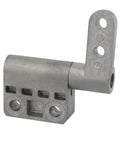 Constant Torque Embedded Hinge XK502-10A-Z In Silver Tone By Aexit, compact metal hinge shown in front view, 45 x 41 x 10 mm size.