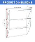 Durable Mail Sorter Organizer for Office and School Desk Rack dimensions diagram