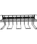 Hella Durable Power Tool Organizer Wall Mount Drill Stand And Plug N Play Charging Dock No Sweat Setup Garage Storage Rack side view with black metal structure