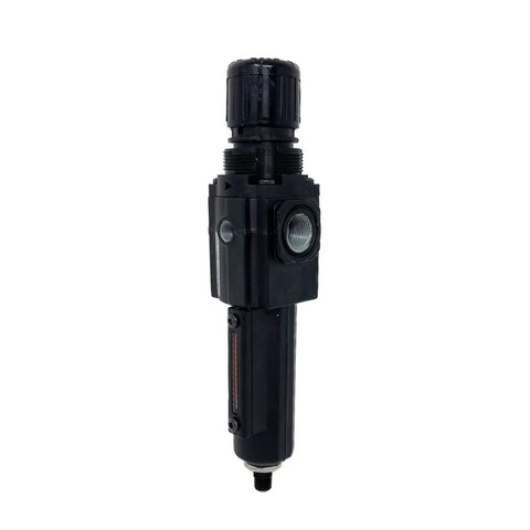 Heavy Duty Air Prep Wizard Filter And Regulator Combo Unit With Quick Auto Drain And Sturdy Metal Bowl For Spotlessly Clean Compressed Air 3/8 Npt Fitting Adjustable Dial Gauge 5 Micron Rating Works Like Clockwork