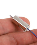 Close-up of a single 8520 hollow cup drone motor with wires, part of the Two Pack 8520 Hollow Cup Drone Motors Three To Five Volt Power.