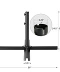 Universal Heavy Duty Patio Umbrella Cross Brace Stand For Outdoor Umbrellas, Aluminum Construction, Fits 9ft And 10ft Models, diagram